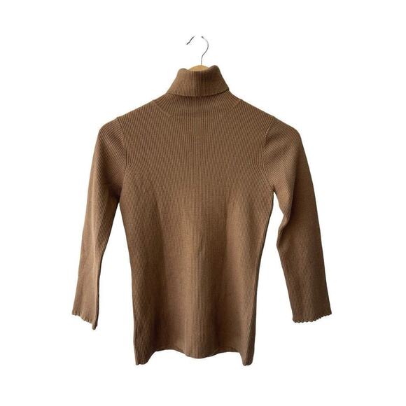 Comme Ca Turtleneck Brown Size 11 Small Women - Picture 1 of 11
